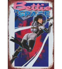 Plaque Métallique Publicitaire Vintage Bettie Space (30 x 20 cm)