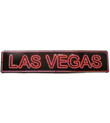 plaque de rue las vegas imitation néon 61x13 cm tole deco metal pub diner bar