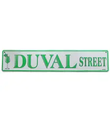 plaque de rue duval street alcool pastis 61x13 cm tole deco metal