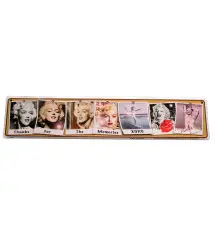 plaque de rue marilyn monroe 7 photos collage 61x13 cm tole deco metal