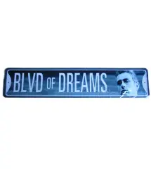 plaque de rue james dean blvd of dream tole deco diner usa